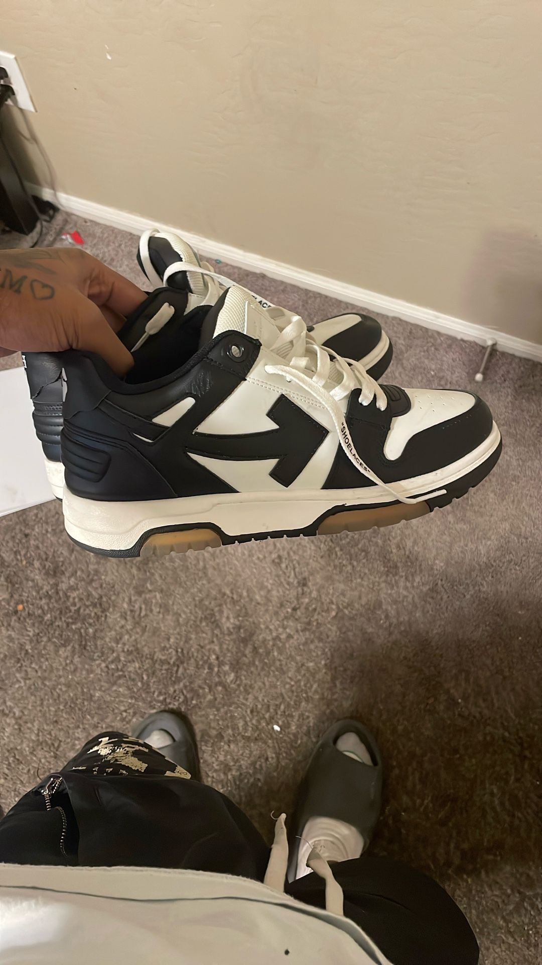 Off White Out Of Office Shoes Black N White