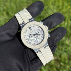 Bulgari Diagono DG40SCH 40MM Stainless Steel Case Rubber Bracelet Natural Diamond Dial Rubber Bezel Watch Appraisal