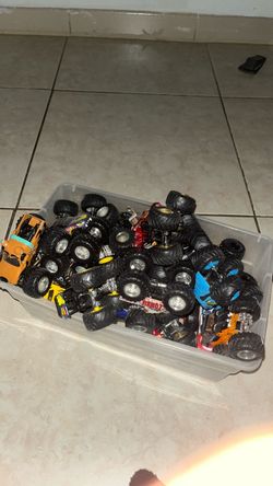 Lot of Monster Truck Toy Cars