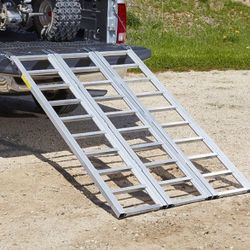 HAUL-MASTER 1500 lb. Capacity, 45 in. x 69 in. Tri-Fold Aluminum Loading Ramp