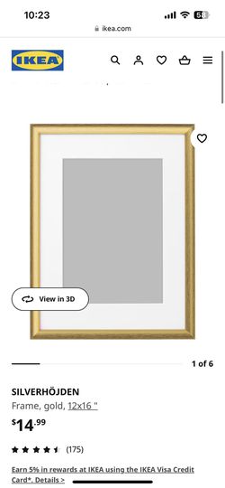 SILVERHÖJDEN Frame, gold, 12x16 - IKEA