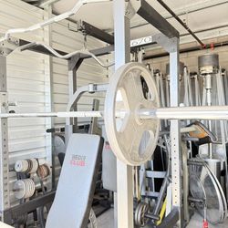 Power Rack includes Weights/Bench/Attachments