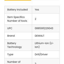 QUIK SHIP️DEWALT 20V MAX Li-Ion LED 2-Tool Impact Driver/Drill KitDCK280C2