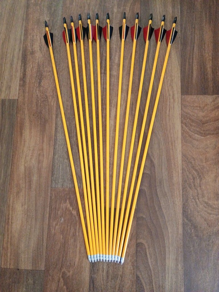 12 Wooden Target Arrows $3 Each
