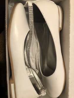 White flats size 7 kids