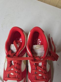 Brand new 5.5y/ women's 7 Nike Dunk Low Red and White Sneakers