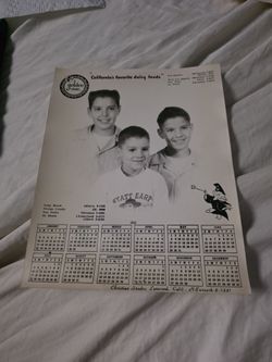 Vintage 1960 Golden State Dairy Promotional Wall Calendar - Mid-Century SoCal Keepsake