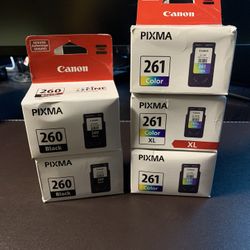 Canon 260/261 Black & Color Cartridges($15 OBO)(LOCAL PICKUP ONLY)