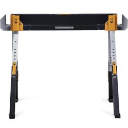 ToughBuilt - Folding Sawhorse & Jobsite Table, Heavy-Duty and Adjustable Work Support with 2x4 Lumber Compatibility for Construction, Carpentry & DIY 