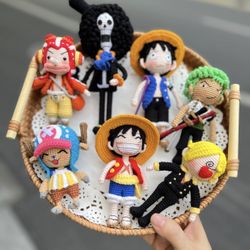🧶Handmadd crocheted One Piece doll