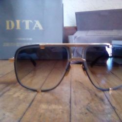 Dita Mach Five Gold Titanium Sunglasses 