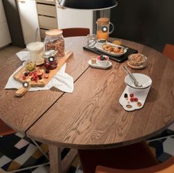 Round Wood Dining Table
