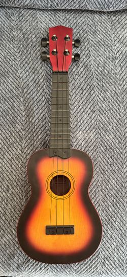 21" Soprano Ukulele Sunburst Red Neck 4 String Beginner Student Kids Uke
