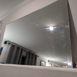 33" × 54" Frameless Beveled Mirror – DIY Framing Goldmine!