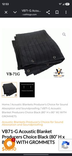 3 VB71-G Acoustic Blanket Producers Choice Black (80″ H x 80″ W) With Grommets