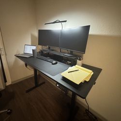 63” Adjustable Standing Desk – Large Sit/Stand Desk