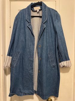 Learsi Vintagelongline denim duster coat
