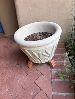 Cement flower pots