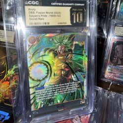 Broly DBS: Fusion World (2025) Saiyans pride FB08-122 secret rare pristine 10