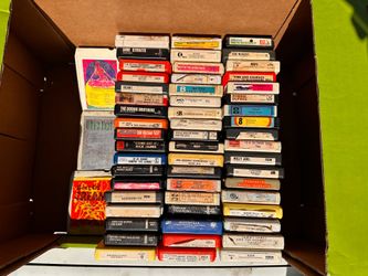 (57) 8 Track Tapes Rock Vintage Eight Track Tapes