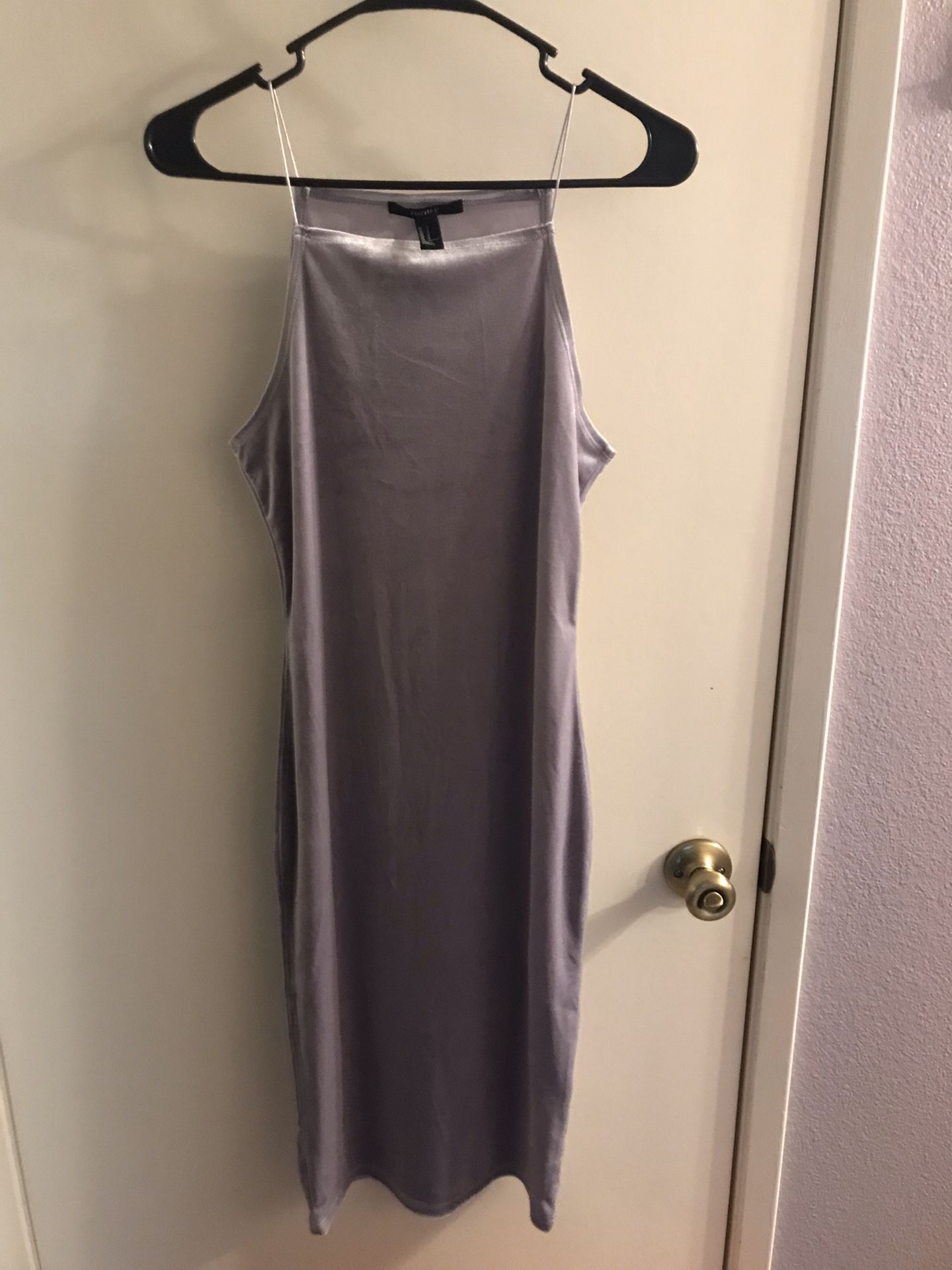 F21 Velvet Lavender Purple Dress