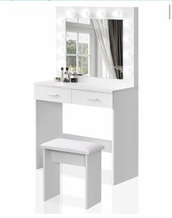 White vanity