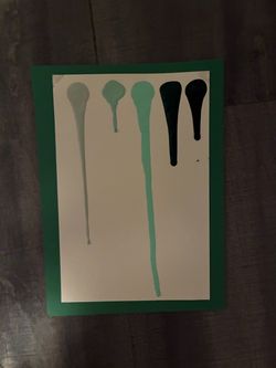Green dripping painting