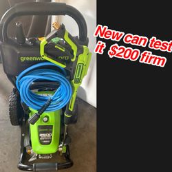 New out of box Greenworks 2500-PSI 2-GPM Cold Water Electric Pressure washer with 5 Spray Tip $200 cash only East Palmdale