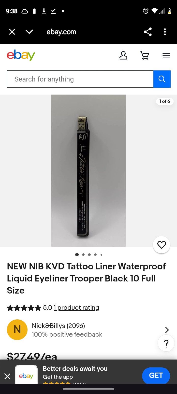 KAT VON D TATTOO LINER 2x