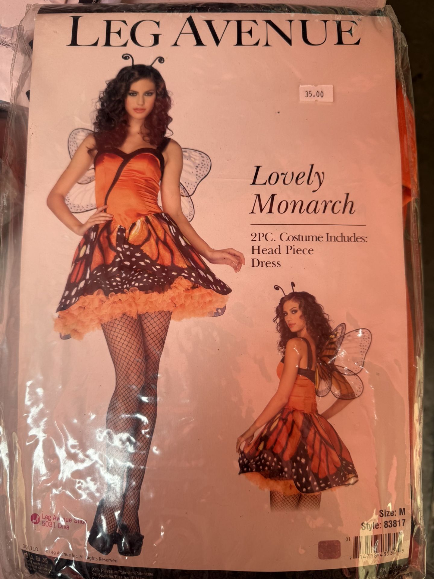 Monarch Butterly Costume Sm And Med New!!