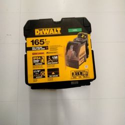 DEWALT 165 ft. Red Self-Leveling Cross-Line Laser Level with (3) AA Batteries & Case