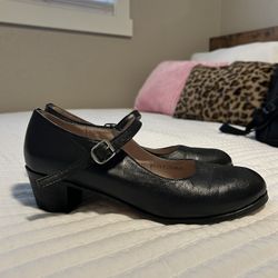 Black Folklórico Dance Shoes – Women’s Size 11, Made in Mexico