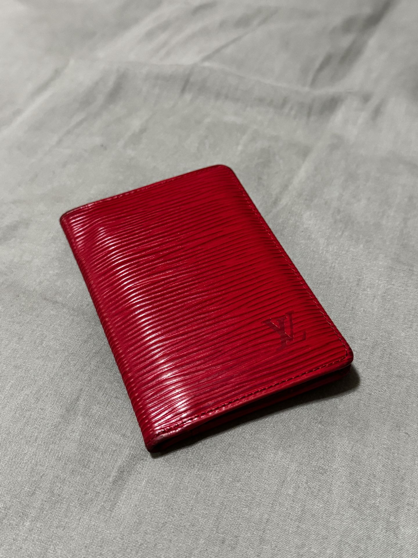 Vintage LV louis vuitton epi red epi pocket organizer lv wallet gucci