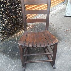 Antique Wood Rocking Chair