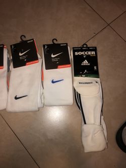 Nike and Adidas White sock