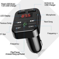 Wireless Bluetooth Car Kit Handsfree Talk MP3 player fm transmitter dual car charger 