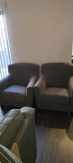 Gray accent chairs