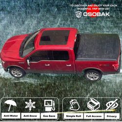 4'6" Soft Roll-Up Truck Tonneau Cover - Fits Ford Maverick 2022, 2023, 2024, and 2025 - Vinyl Truck Bed Tonneau Cover