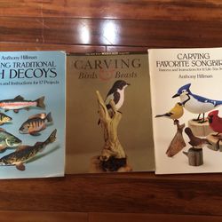Anthony Hillman Bird & Fish Wood Carving Books