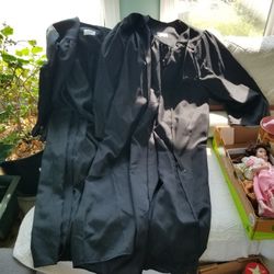 Black graduation gowns 5'10" - 6'3" mens/womens