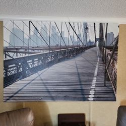 Brooklyn Bridge Wallart canvas.metal frame.