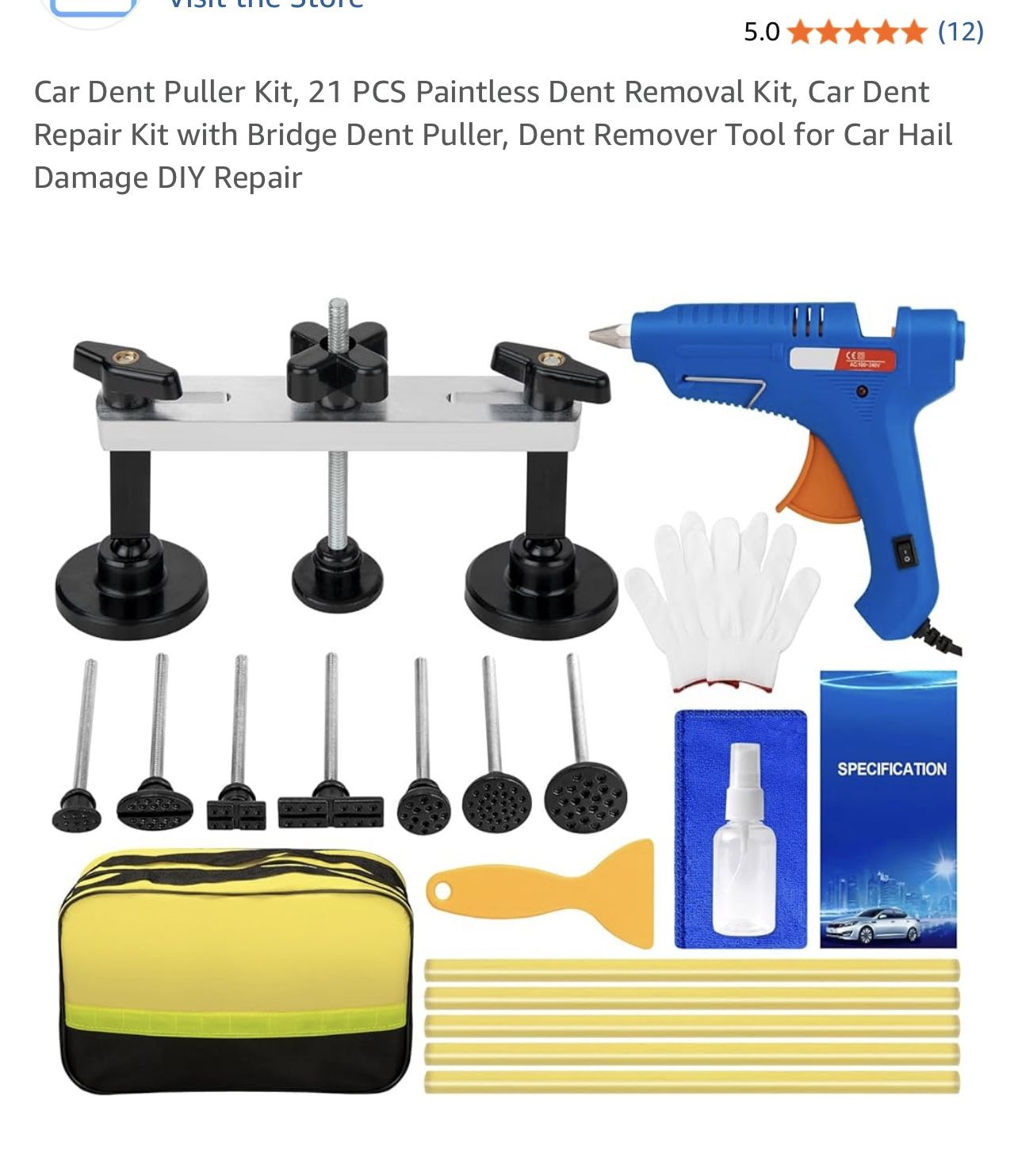 New, Car Dent Puller Kit, 21 PCS Paintless Dent Removal