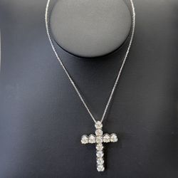 14k white gold 2.42 ct VS/ SI natural Cross 