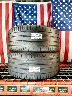 ✔️ Set of 2 Used Tires 275/30ZR20 PIRELLI PZERO PZ4 RUN FLAT 275 30 20 