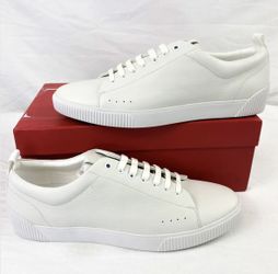 Hugo Boss Zero Leather Trainers in White (contact info removed)70191 - Men's Size 13
