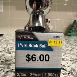 Hitch Ball New $6.00 Firm On Price 