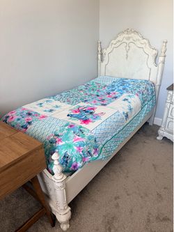 Beautiful French country/vintage-style twin bed