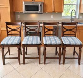 Set of 4 Solid Wood Bar Stools • $80• Moving Sale