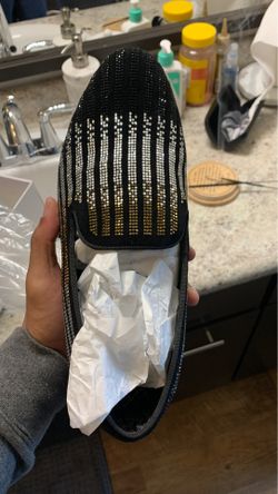 Black & gold dress shoes