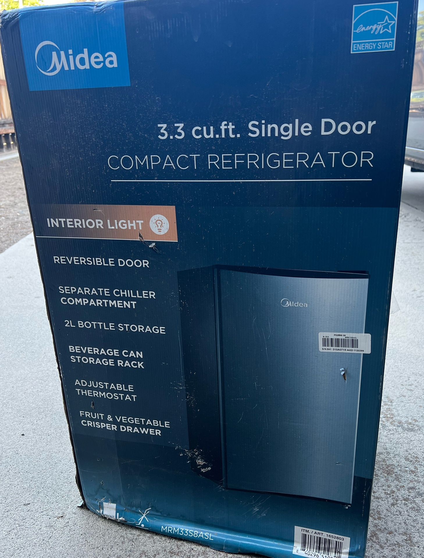 Midea 3.3 Single door Fridge